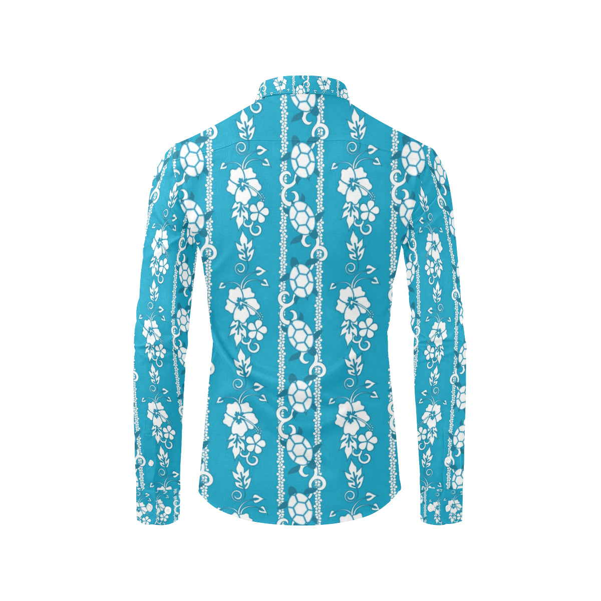 Hawaiian Themed Pattern Print Design H025 Men's Long Sleeve Shirt