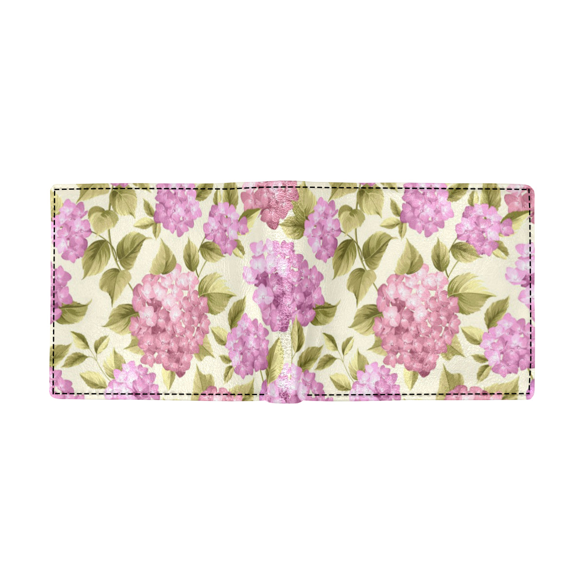 Hydrangea Pattern Print Design HD05 Men's ID Card Wallet