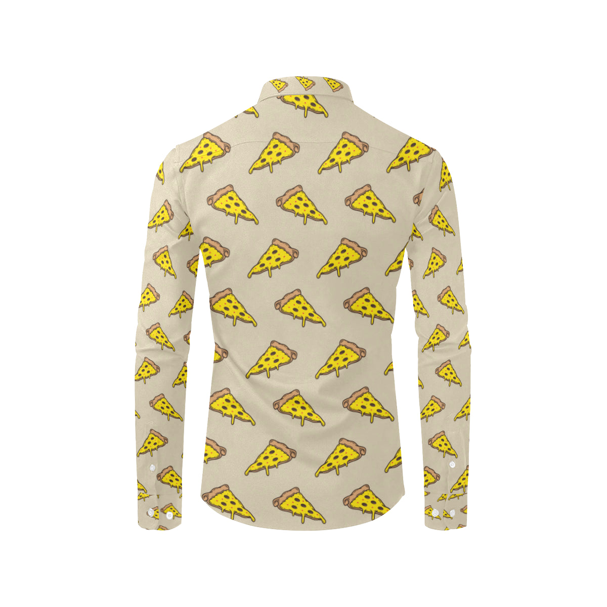 Pizza Pattern Print Design A04 Men's Long Sleeve Shirt