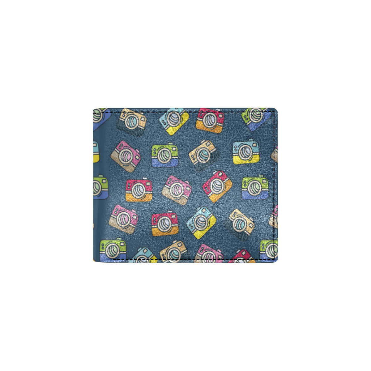 Camera Pattern Print Design 03 Men's ID Card Wallet