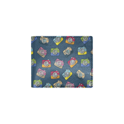 Camera Pattern Print Design 03 Men's ID Card Wallet