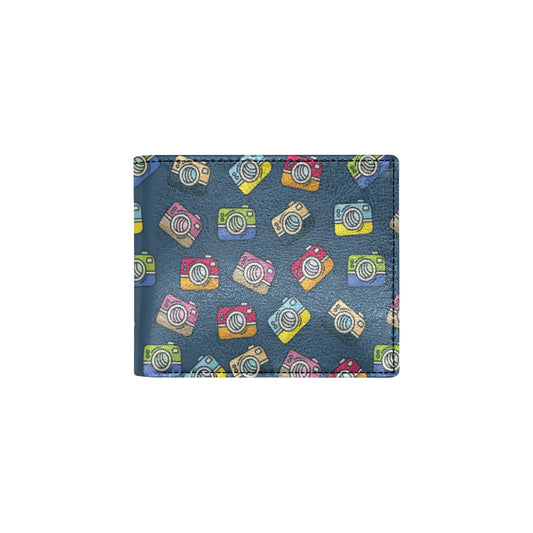 Camera Pattern Print Design 03 Men's ID Card Wallet