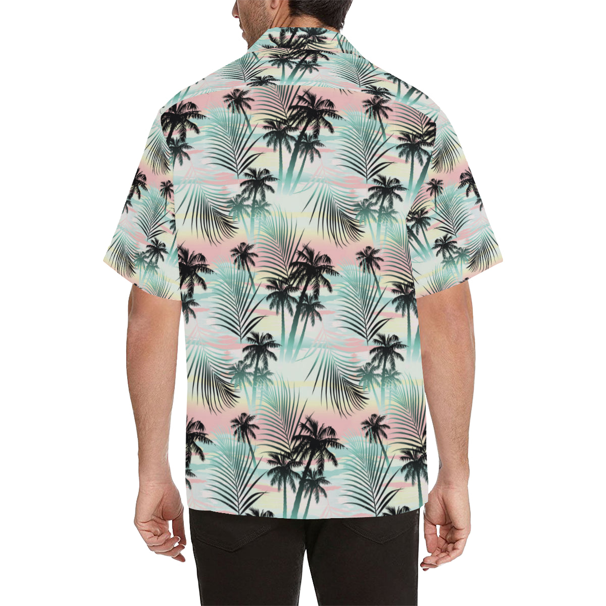 Palm Tree Pattern Print Design A03 Men's Hawaiian Shirt