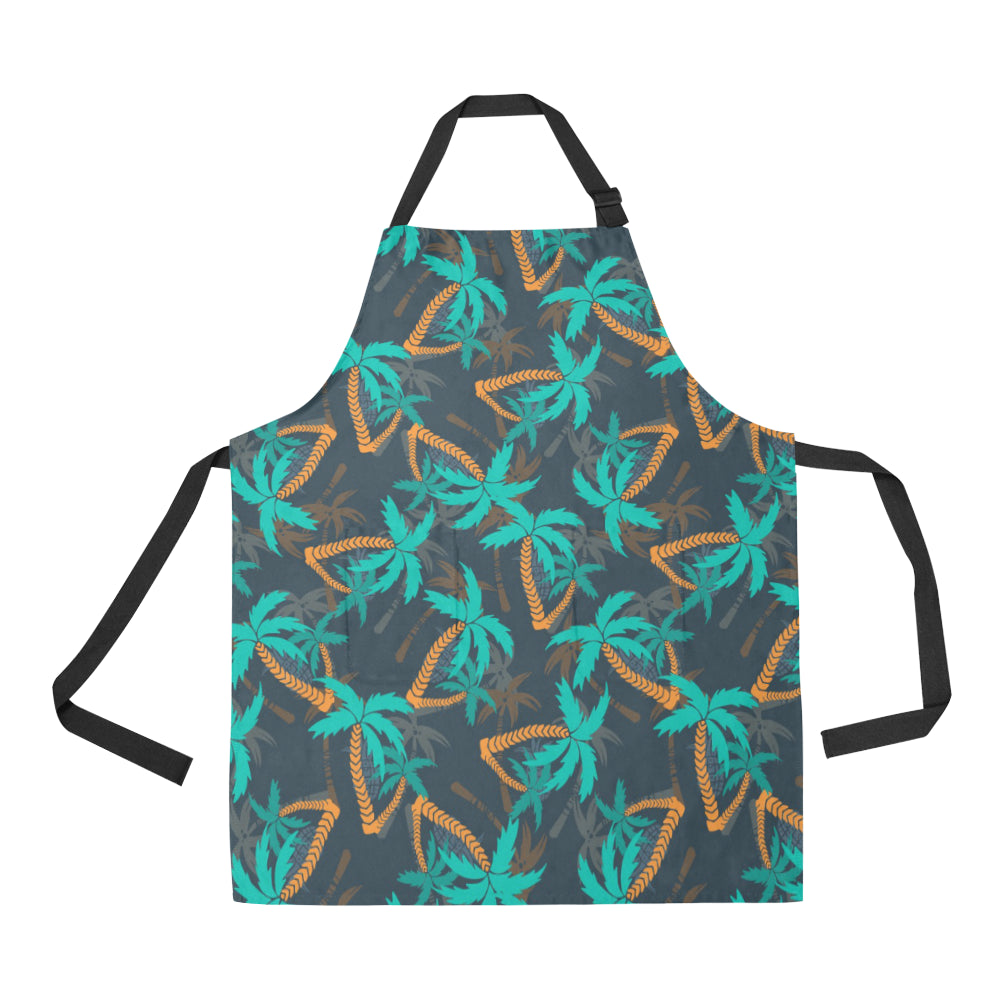 Palm Tree Pattern Print Design PT01 Apron with Pocket