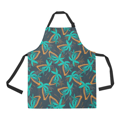 Palm Tree Pattern Print Design PT01 Apron with Pocket