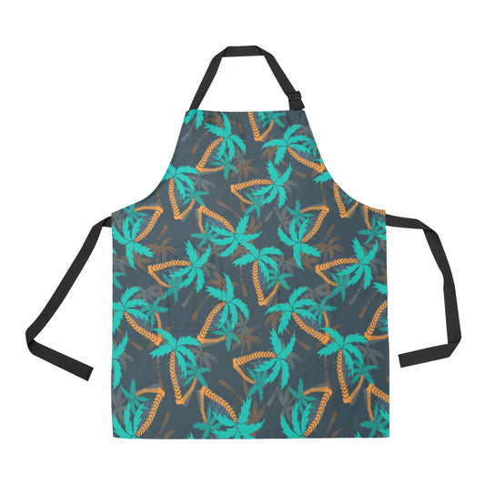 Palm Tree Pattern Print Design PT01 Apron with Pocket