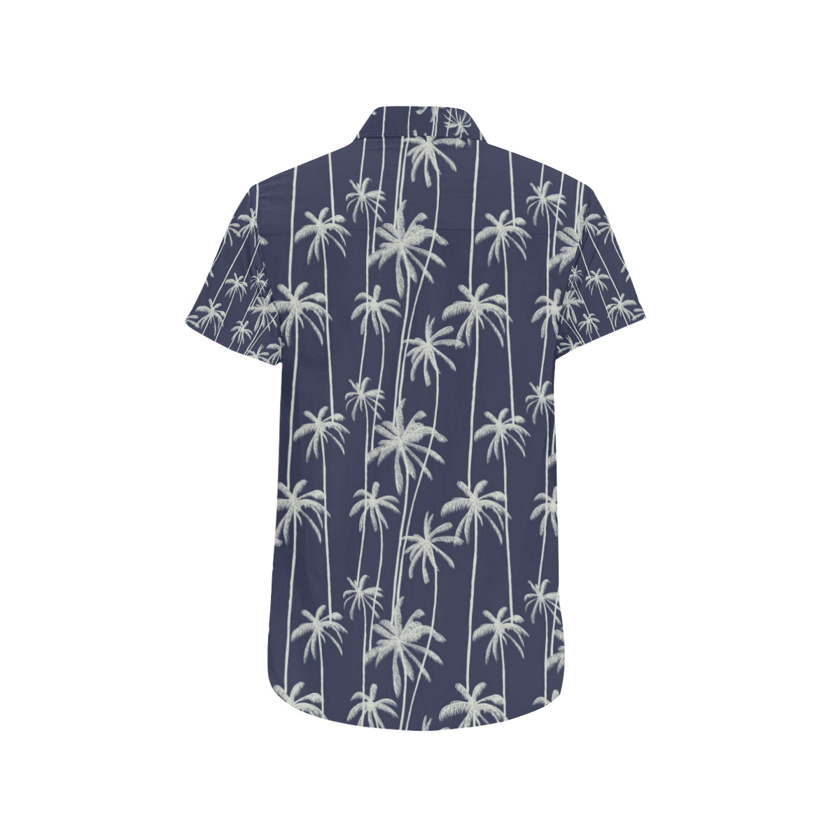 Palm Tree Pattern Print Design PT06 Men's Short Sleeve Button Up Shirt
