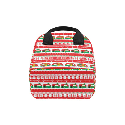 Camper Camping Ugly Christmas Design Print Insulated Lunch Bag