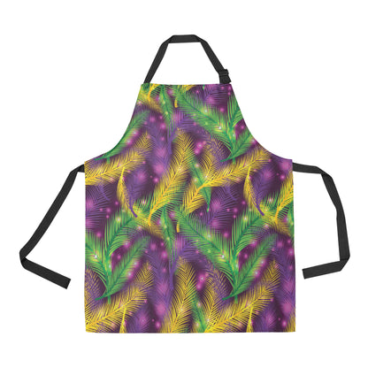 Mardi Gras Pattern Print Design 09 Apron with Pocket