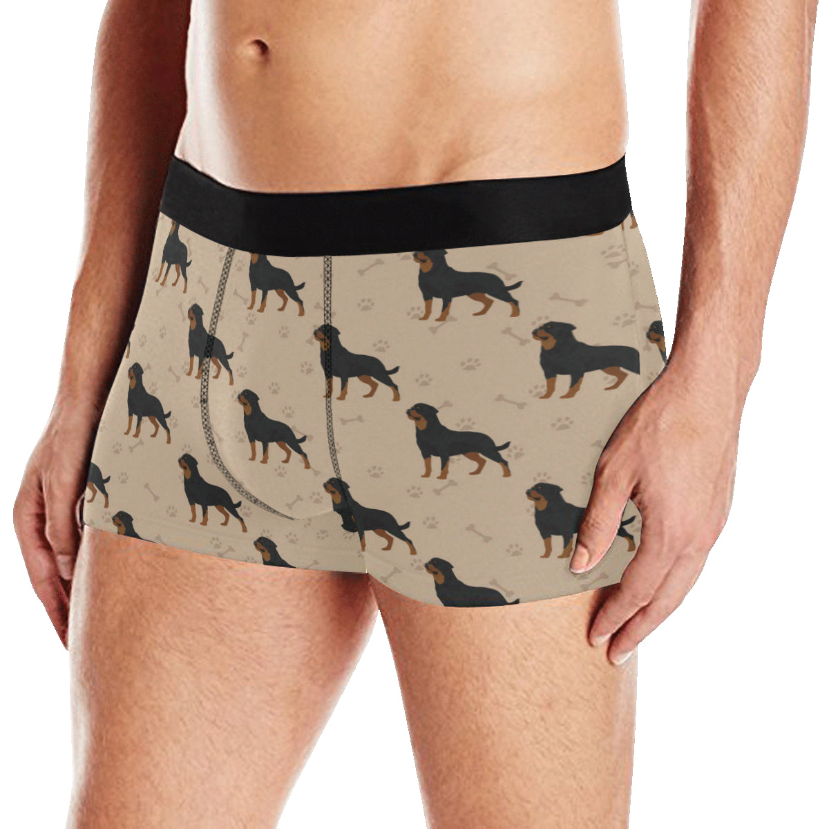 Rottweiler Pattern Print Design A01 Men's Boxer Briefs