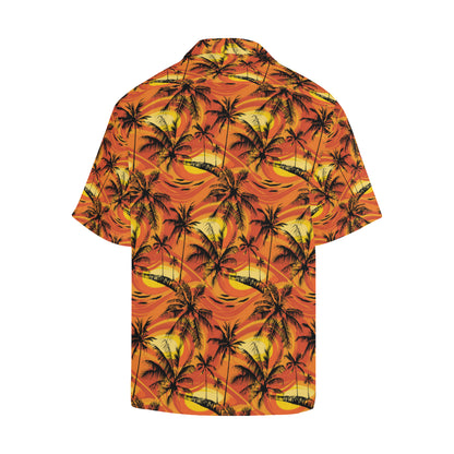 Palm Tree Pattern Print Design A02 Men's Hawaiian Shirt