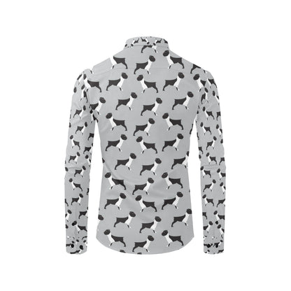 Boxers Pattern Print Design 01 Men's Long Sleeve Shirt