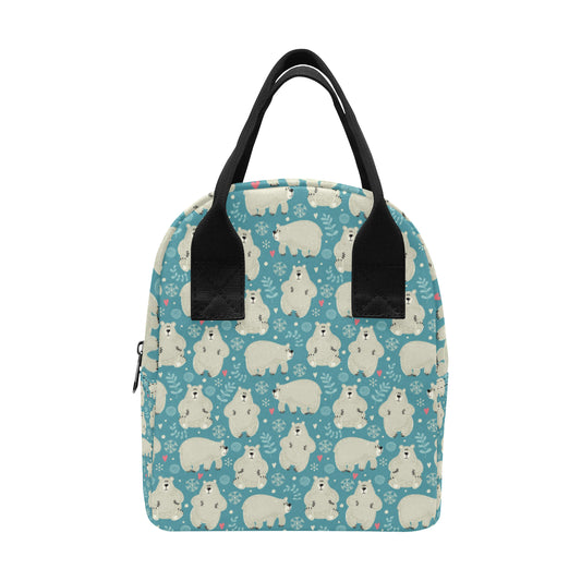Bear Pattern Print Design BE04 Insulated Lunch Bag