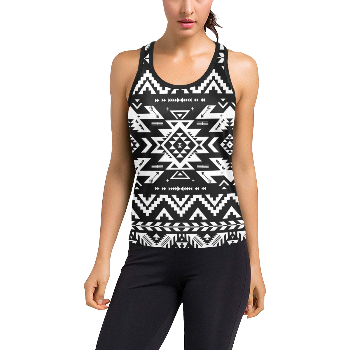 Tribal indians native aztec Women's Racerback Tank Top