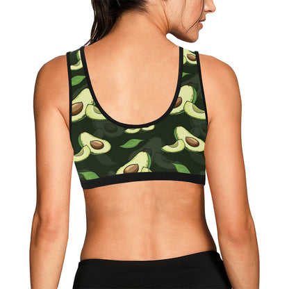Avocado Pattern Print Design AC07 Sports Bra