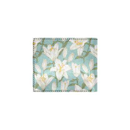 Lily Pattern Print Design LY09 Men's ID Card Wallet