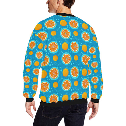 Grapefruit Pattern Print Design GF03 Men Long Sleeve Sweatshirt