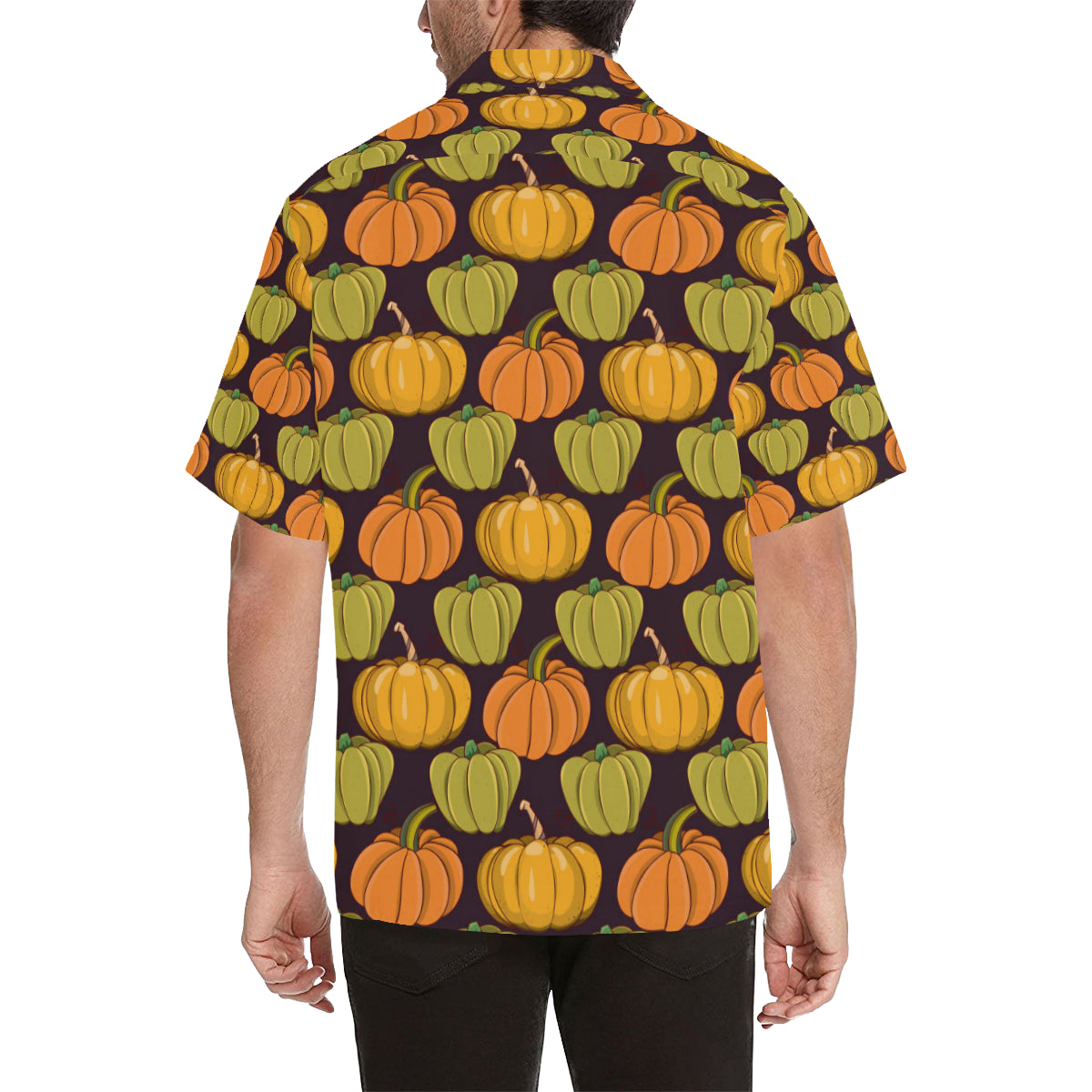 Pumpkin Pattern Print Design A01 Men's Hawaiian Shirt