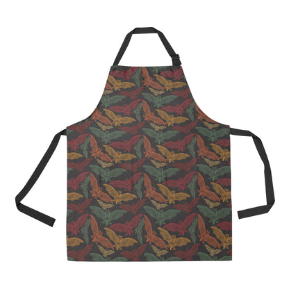 Bat Tribal Pattern Print Design 03 Apron with Pocket
