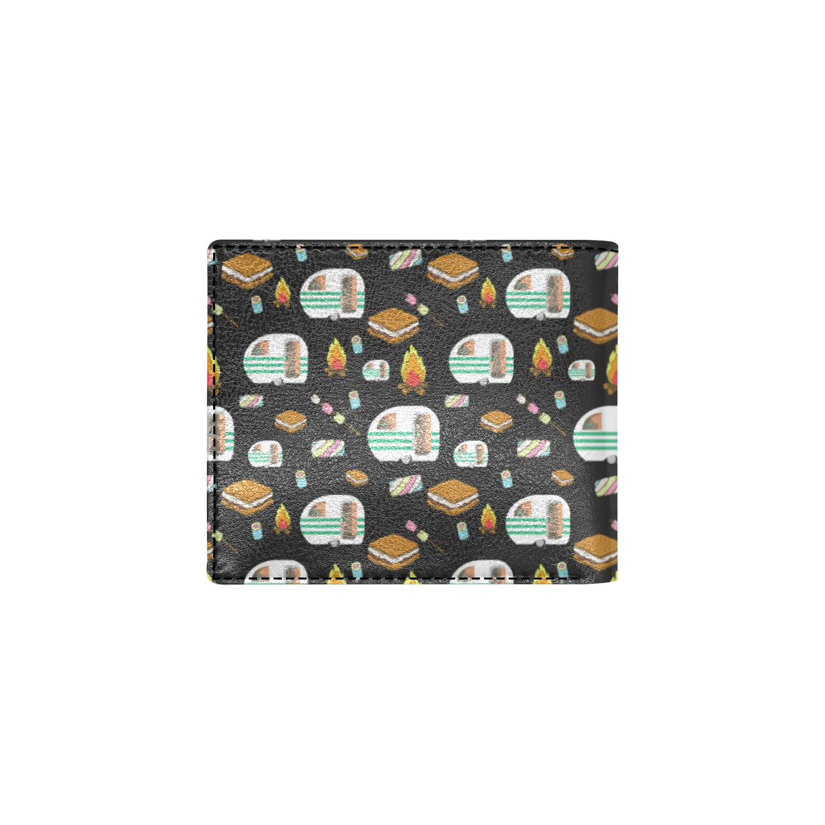 Camper marshmallow Camping Design Print Men's ID Card Wallet