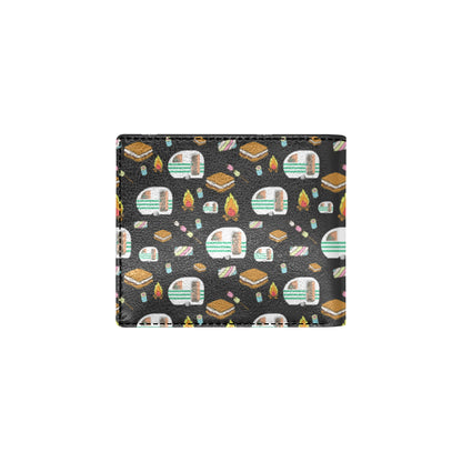 Camper marshmallow Camping Design Print Men's ID Card Wallet
