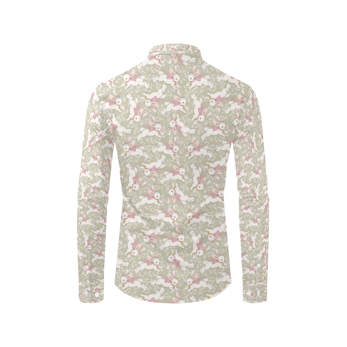 Bunny Pattern Print Design 06 Men's Long Sleeve Shirt