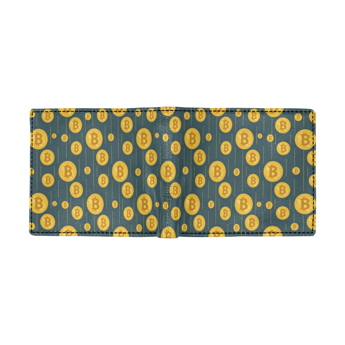 Bitcoin Pattern Print Design 01 Men's ID Card Wallet