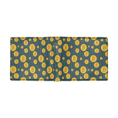 Bitcoin Pattern Print Design 01 Men's ID Card Wallet