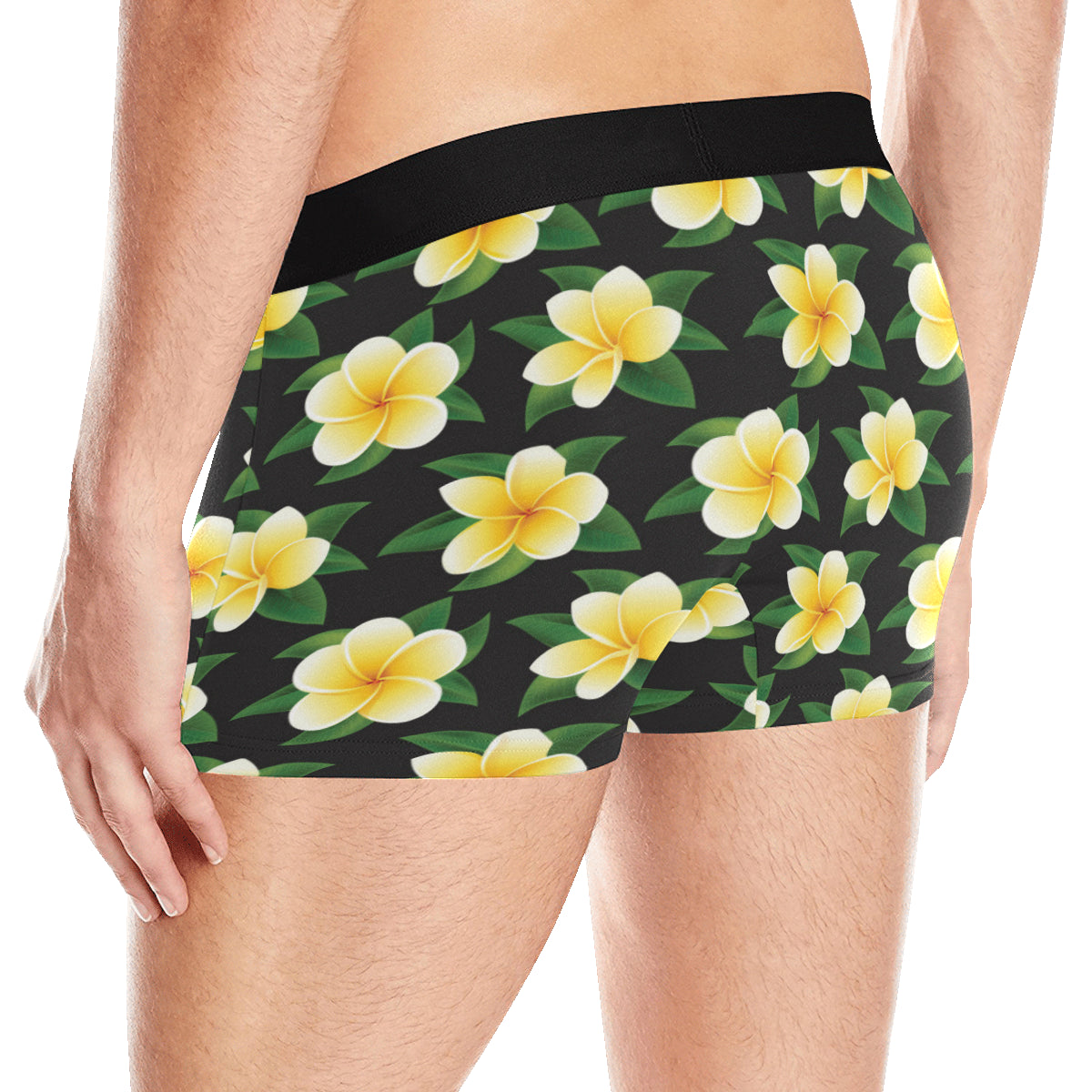 Plumeria Pattern Print Design A03 Men's Boxer Briefs