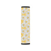 Daisy Yellow Watercolor Print Pattern Car Seat Belt Cover