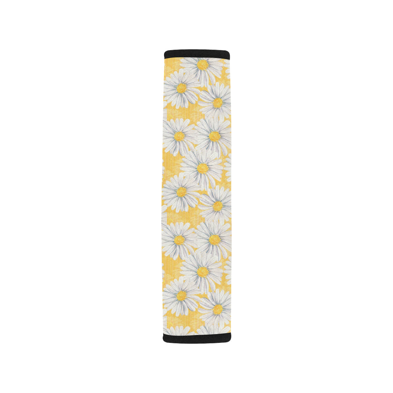 Daisy Yellow Watercolor Print Pattern Car Seat Belt Cover