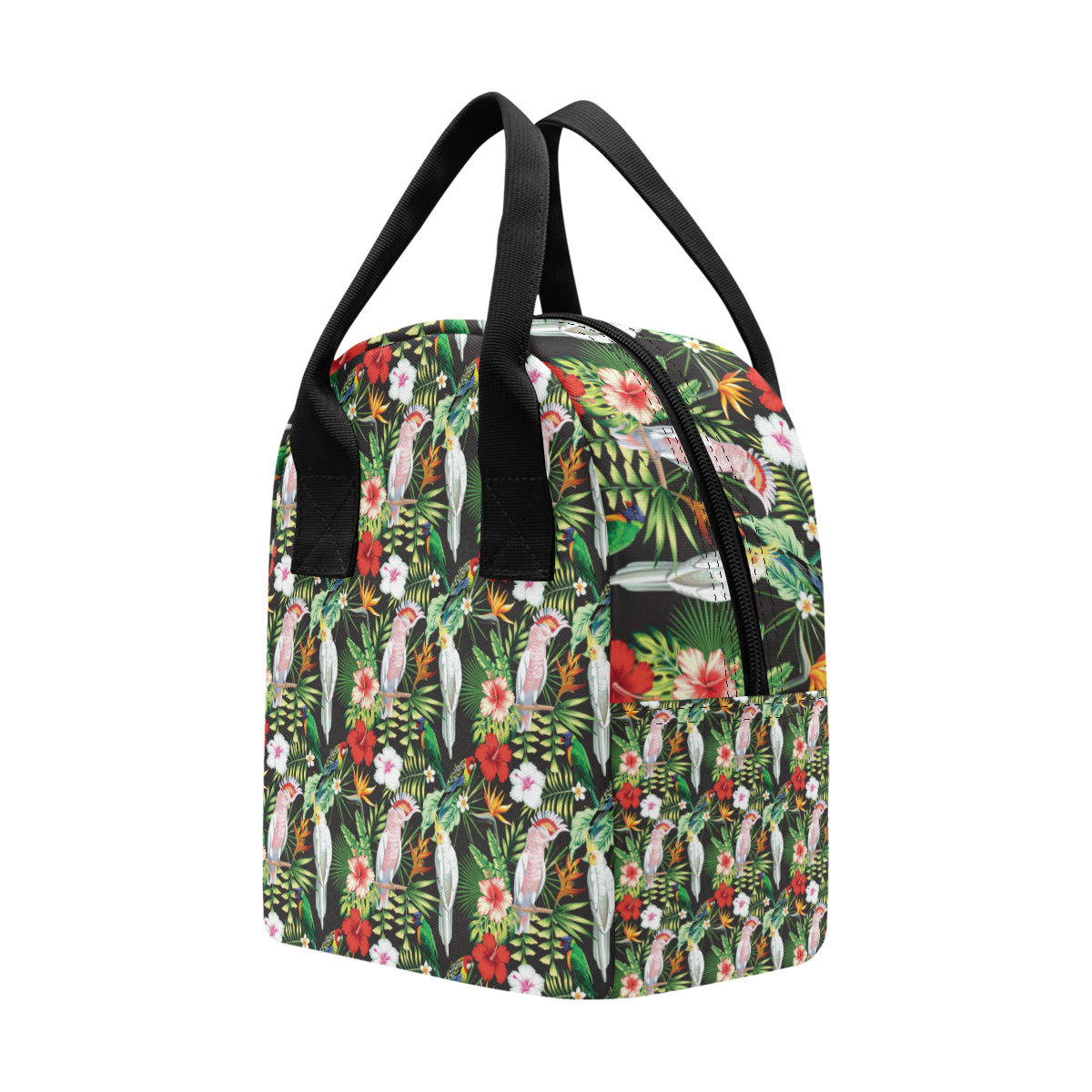 Tropical Flower Pattern Print Design TF03 Insulated Lunch Bag