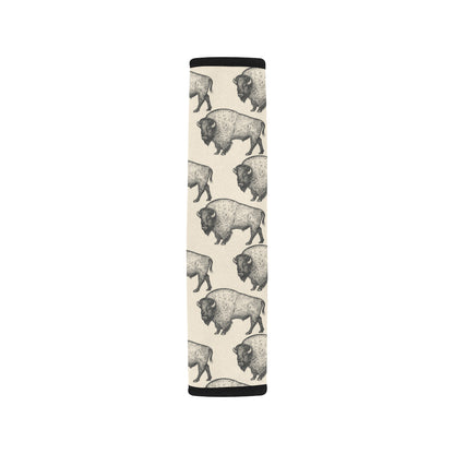 Bison Pattern Print Design 02 Car Seat Belt Cover