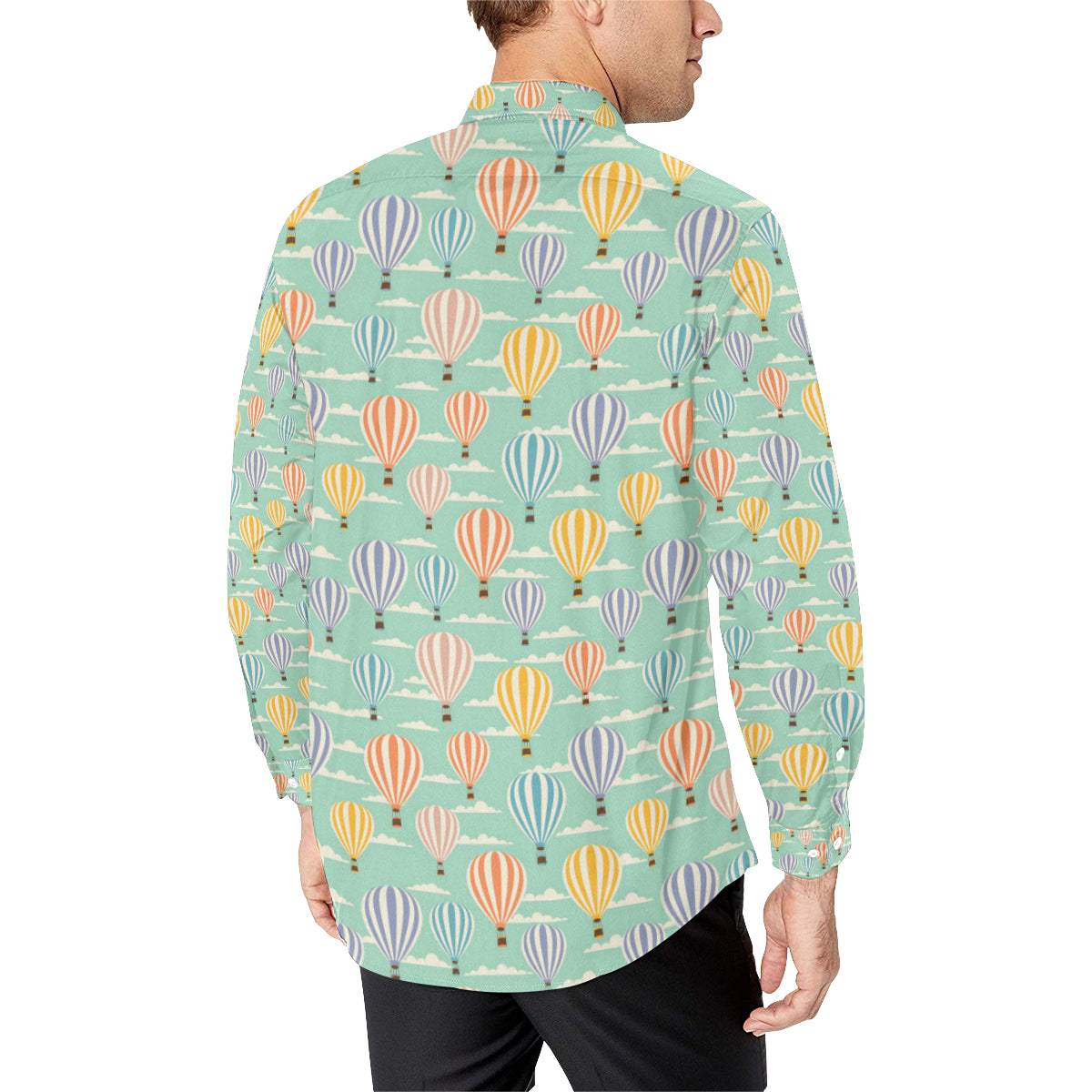 Ballon Pattern Print Design 01 Men's Long Sleeve Shirt