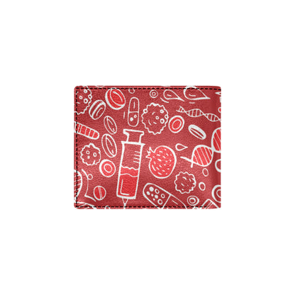 Phlebotomist Pattern Print Design A02 Men's ID Card Wallet