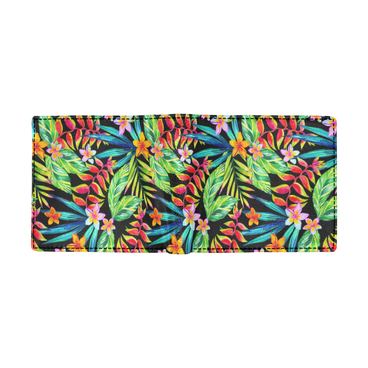 Heliconia Pattern Print Design HL09 Men's ID Card Wallet