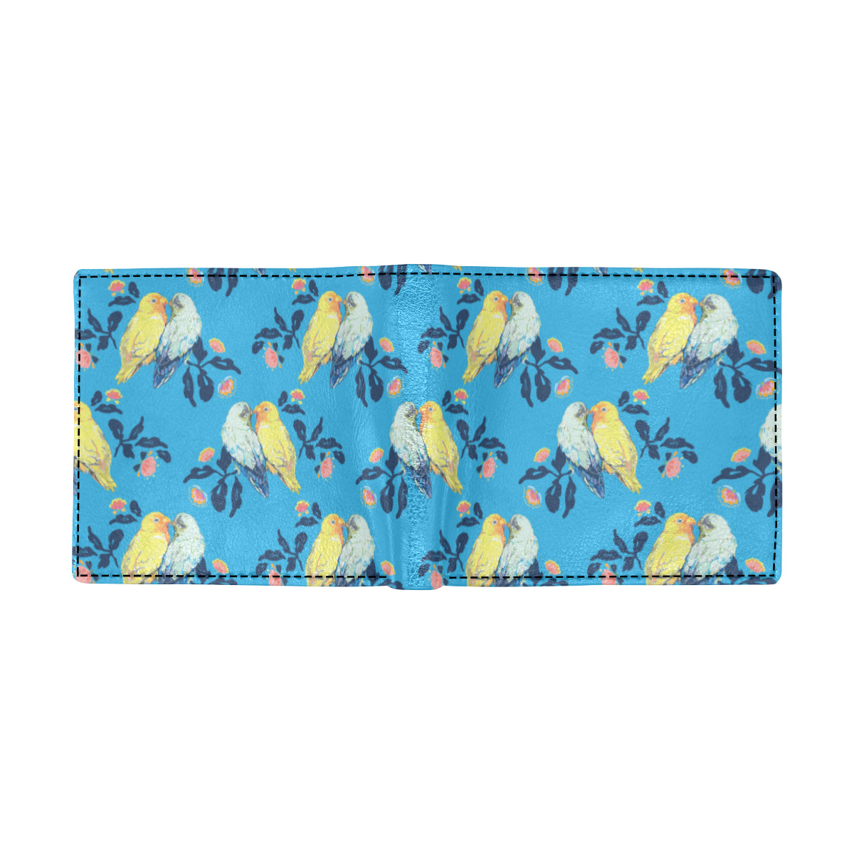 Lovebird Pattern Print Design 03 Men's ID Card Wallet