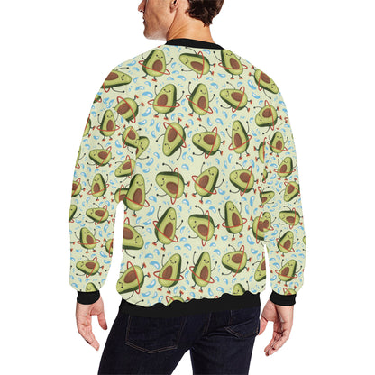 Avocado Pattern Print Design AC02 Men Long Sleeve Sweatshirt