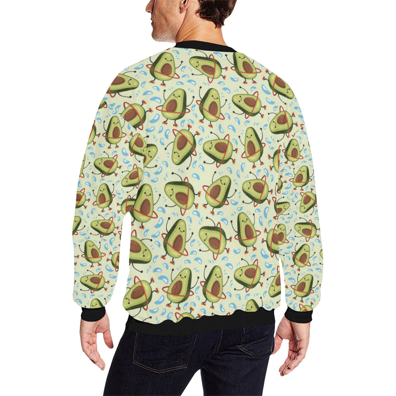 Avocado Pattern Print Design AC02 Men Long Sleeve Sweatshirt