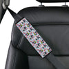Panda Bear Flower Design Themed Print Car Seat Belt Cover