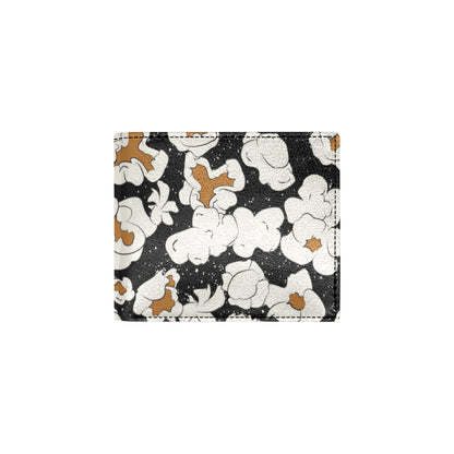 Popcorn Pattern Print Design A02 Men's ID Card Wallet