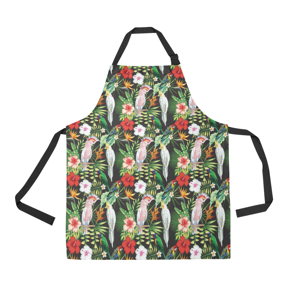 Tropical Flower Pattern Print Design TF03 Apron with Pocket