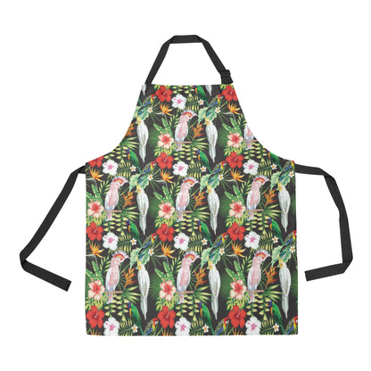 Tropical Flower Pattern Print Design TF03 Apron with Pocket
