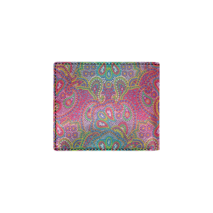 Boho Pattern Print Design 02 Men's ID Card Wallet