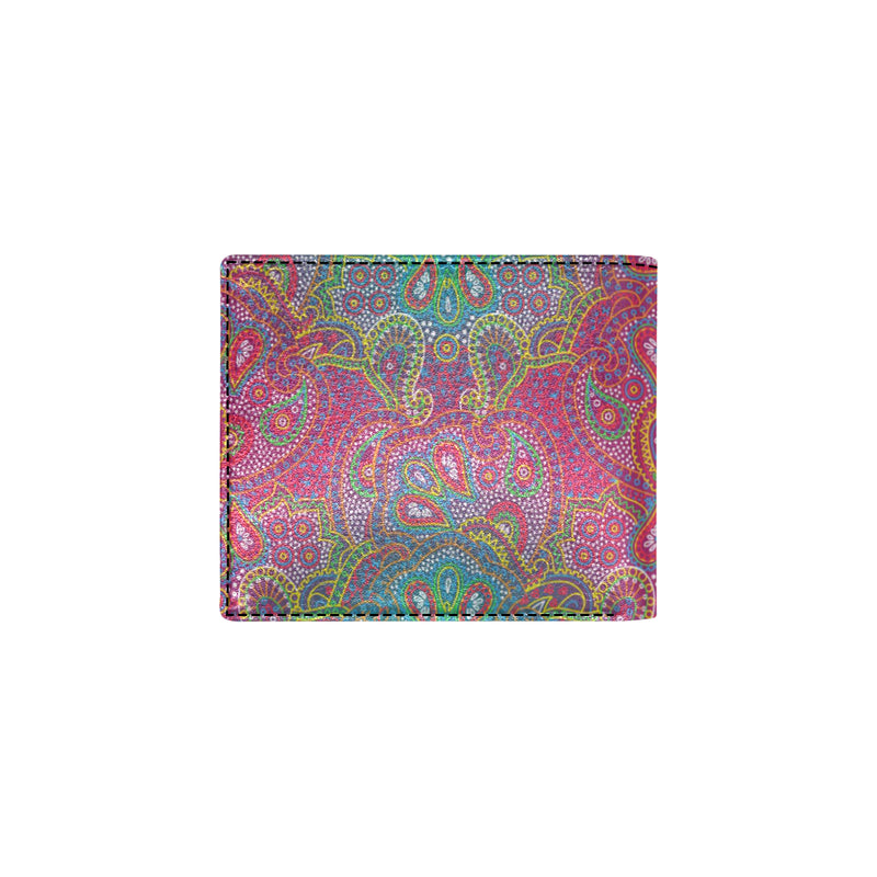 Boho Pattern Print Design 02 Men's ID Card Wallet