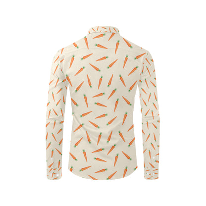 Carrot Pattern Print Design 07 Men's Long Sleeve Shirt