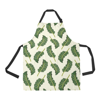Kale Pattern Print Design 03 Apron with Pocket