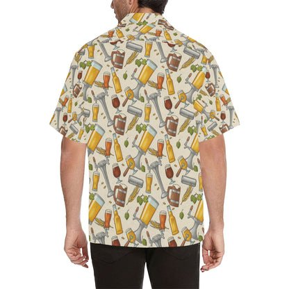 Beer Pattern Print Design 05 Men's Hawaiian Shirt