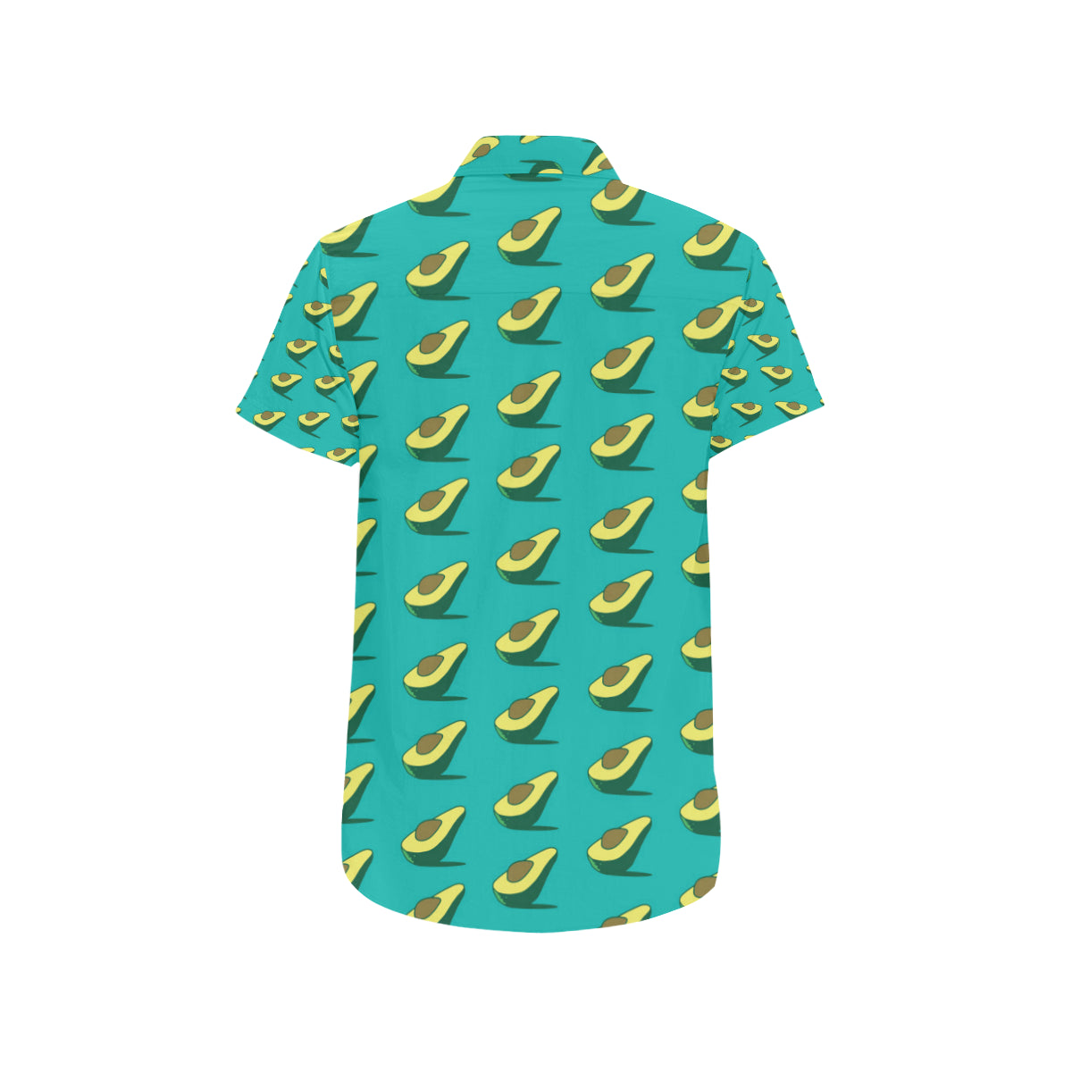 Avocado Pattern Print Design 03 Men's Short Sleeve Button Up Shirt