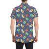 Cupcake Pattern Print Design 02 Men's Short Sleeve Button Up Shirt